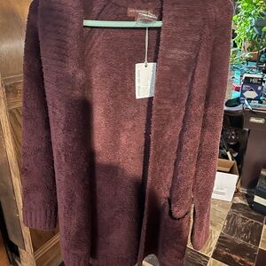 Barefoot Dreams Burgundy Open Cardigan